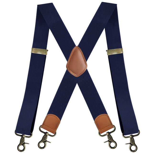 Elastic Elastic Straps X-type Suit Pants Suspenders Bronze Hook Buckle Strap Clip