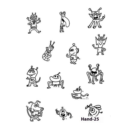 Herbal Juice Tattoo Sticker Sweat-proof Non-reflective Finger Niche Stickers