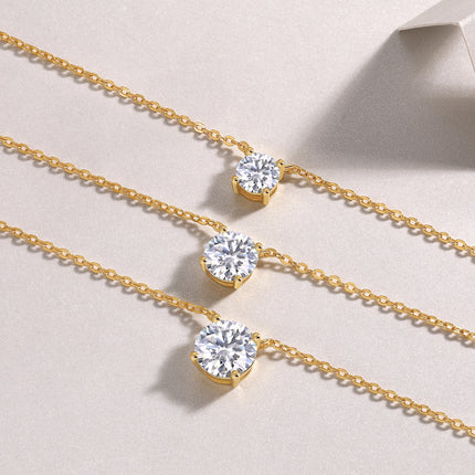 3-carat High-quality Morganite Gemstone-laden Luxurious And Fashionable Minimalist Trend Jewelry Silver Pendant Necklace With Collar Chain, S925 Silver Electroplated With Gold