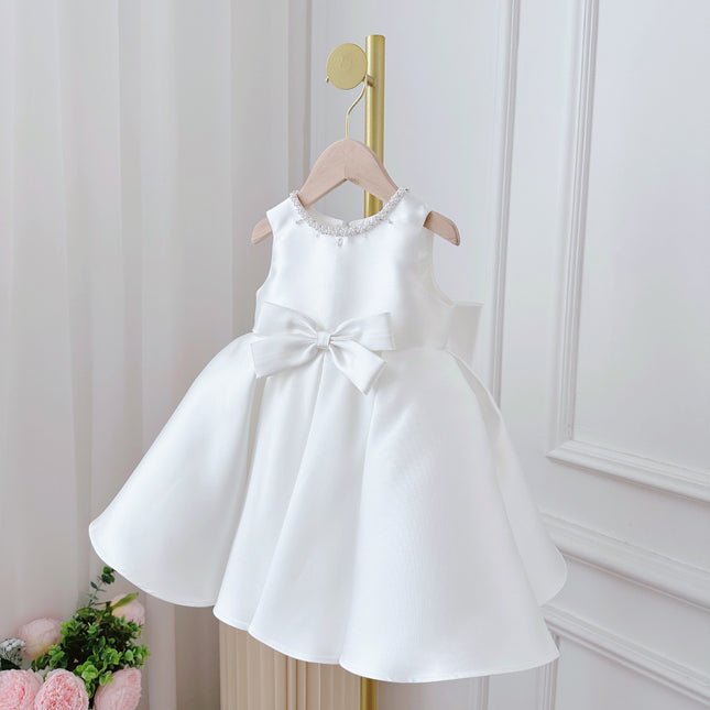 Korean Style Women's Baby Dress White Classic Style Two-piece Set