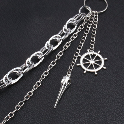 Halloween Gotiese Donker Voël Kop Broek Ketting Broek Bykomstigheid