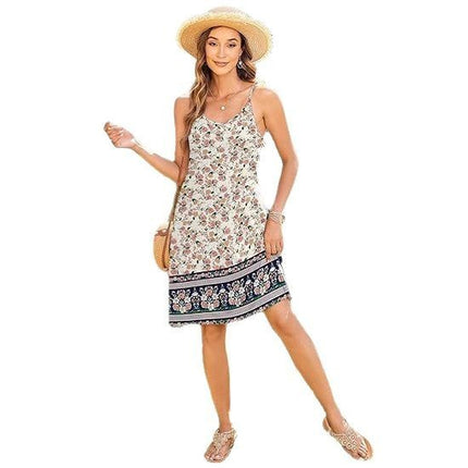 Women's Summer Sleeveless Bohemian Beach Dress