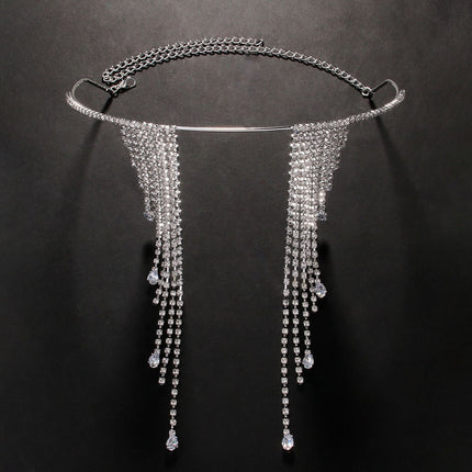 Women's Rhinestone Tassel Adjustable Face Accessories
