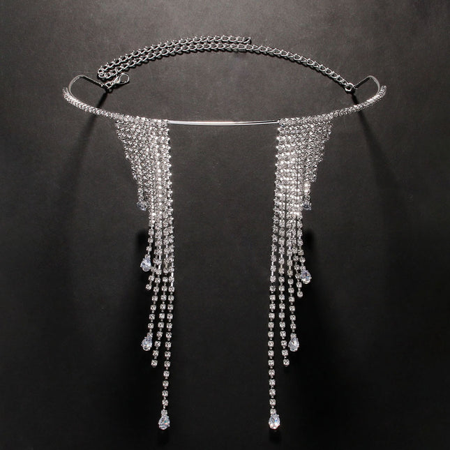 Women's Rhinestone Tassel Adjustable Face Accessories