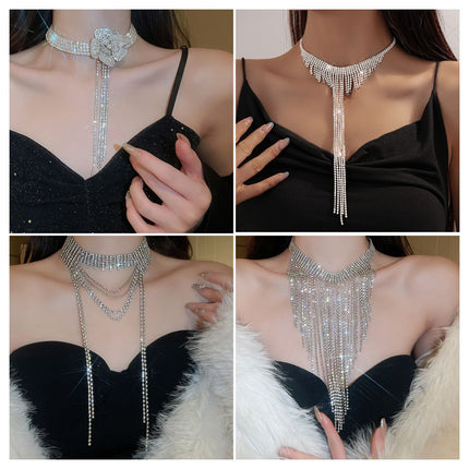 Diamantblom Kwassie-ketting Ligte Luukse Hoëgraadse Truiketting