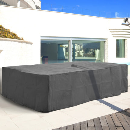 97" x 65" x 26" Weerbestande Buitenste Seksionele Patio Meubelhoes met Uiters Weerbeskerming, Grys