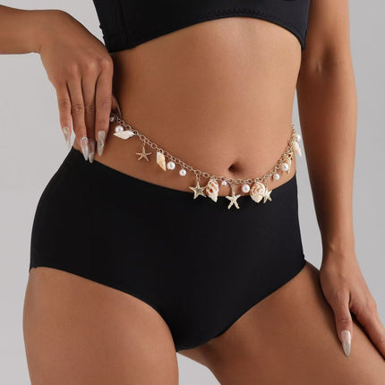 Somers Strand Skulp Vroue Middellyf Ketting See