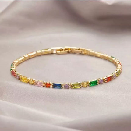 Bekostigbare Luukse Kleurvolle Sirkonarmband Vir Vroue – Stylvol En Veelsydig