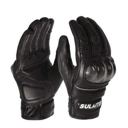 Men's And Women's Motorcycle Sheepskin Riding Full Finger Gloves