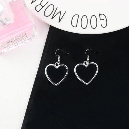 All-matching Hollow Five-pointed Star Chain Stud Earrings Simple Ladies