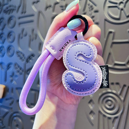 Kreatiewe Spotprent Leer 26 Letters Sleutelhanger Vir Vroue
