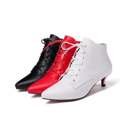 Women's Lace Up Short Boots