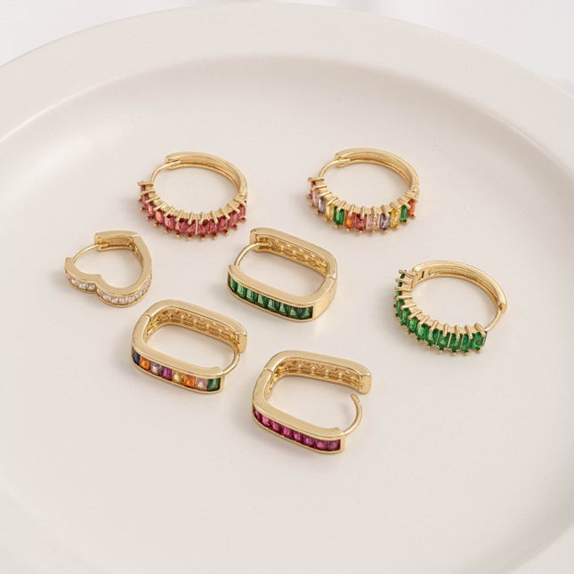 Round Earrings Heart-shaped High Sense