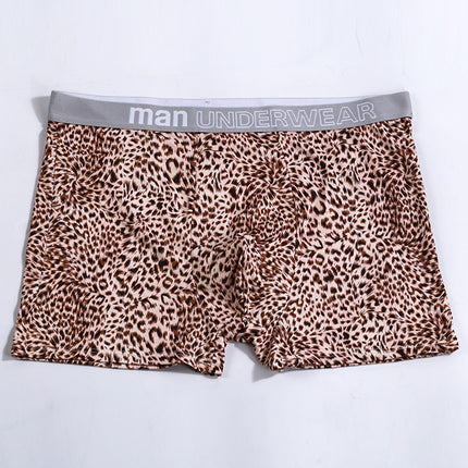Men's Large Size Loose Leopard Print Comfortable Loose Underwear