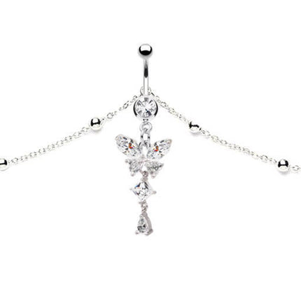 Kristal Vlinder Lyfketting Middel
