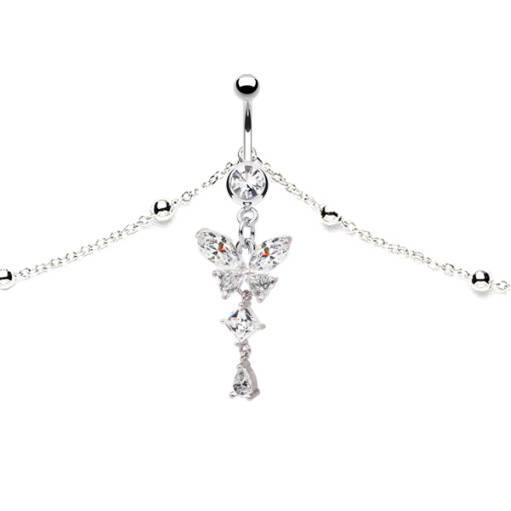 Kristal Vlinder Lyfketting Middel