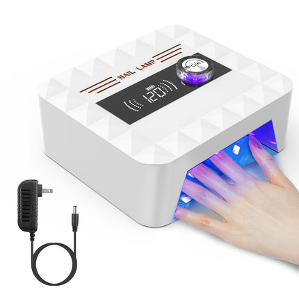 1 Stuk 120W Koordlose UV Naellamp Herlaaibare Gel Genesende Lamp Gel Politoer Lig Naeldroër Met LED-skerm 1S Tot 120S Tydinstelling 30 LED-krale Vir Salon En Huis
