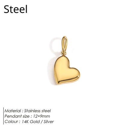 Stainless Steel Necklace Ring Earrings And Pendant With Full Hearts And Diamonds
