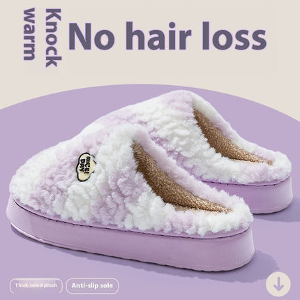Vroue se Warm Glyvaste Stil Fluweel Katoen Pantoffels