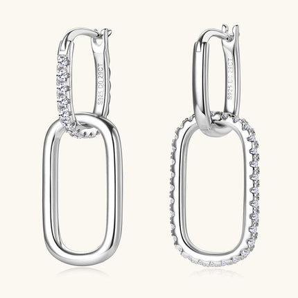 Moissanite Women's Fashion Temperament Personalied Eardrops S925 Sterling Silver