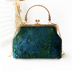 Peacock Feathers Emerald Green / Double L