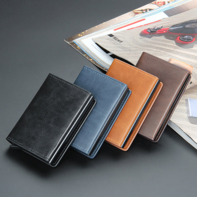 Men's Spring Automatic Card Clamp