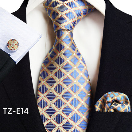 Paisley Tie Square Scarf Pocket Square Cufflinks Three-piece Set