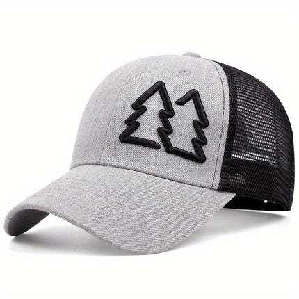 Embroidered Double Tree Hat Four Seasons All-matching Sun Hat Peaked Cap