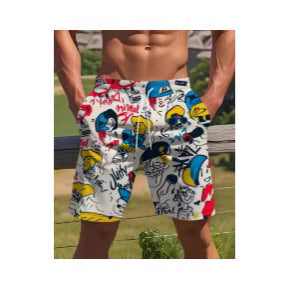 Men's 3D Digital Printing Loose Casual Shorts