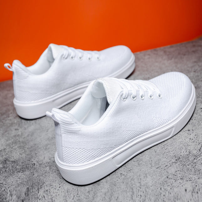 Light White Shoes Thick Bottom Sports Casual Borad Shoes