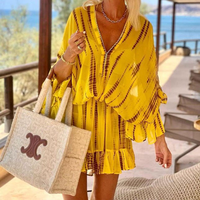 Women's Fashion Bohemian Short Print Dress