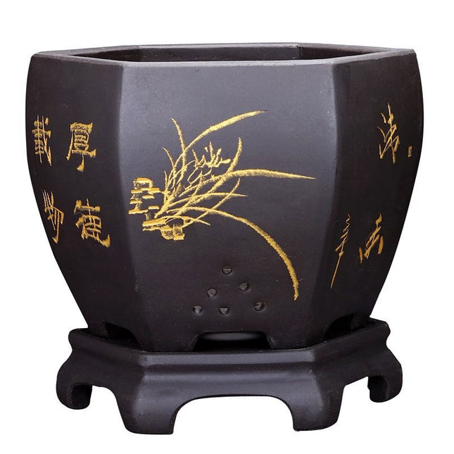 Hexagonal Large Ceramic Flowerpot