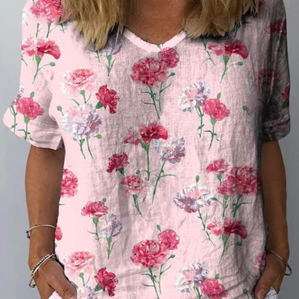 Women's Personality Printed Crew Neck Top