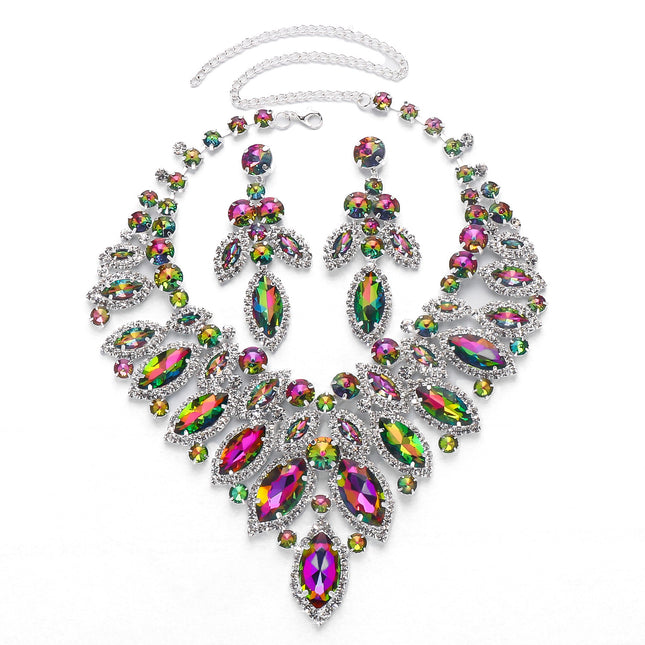 European And American Luxury Leaf Necklace Suit