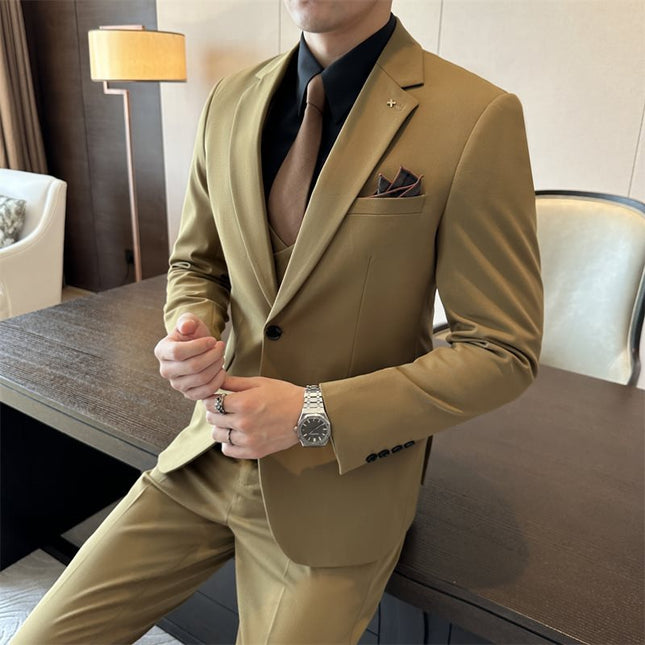 Men's High Quality Business Chemical Fiber Blended Formal Wear