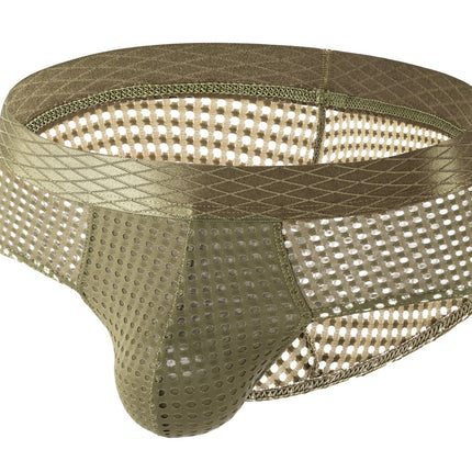 Men's Large Mesh Low Waist Wide Belt Briefs
