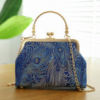 Peacock Feathers Sapphire Blue / Double L