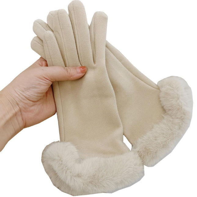 Warm Gloves Autumn And Winter Women's Cycling And Driving Lengthened Dralon