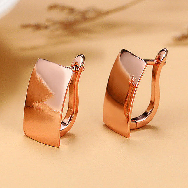 Earrings Rectangular Earrings Rose Gold Ear Clip