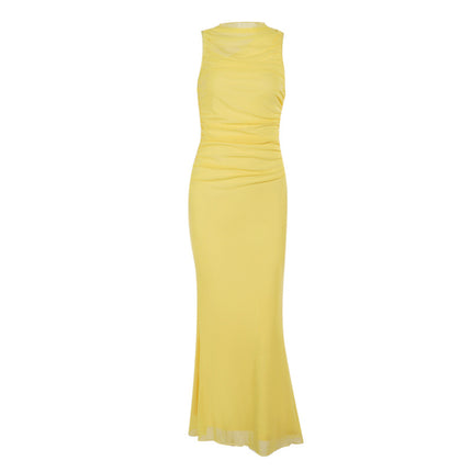Fashionable Elegant Slim Fit Mesh Vest Dress
