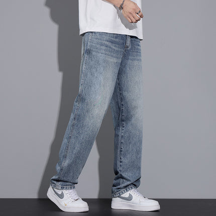 High-end Men's Loose Casual Anti-wrinkle Comfortable Straight Jeans