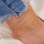 Three Gold Anklet