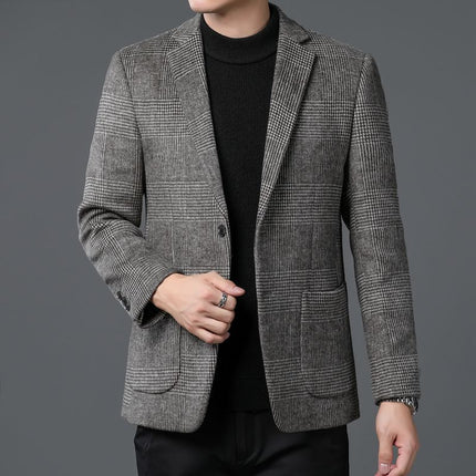 Business Men's Wool Casual Striped Suit Jacket