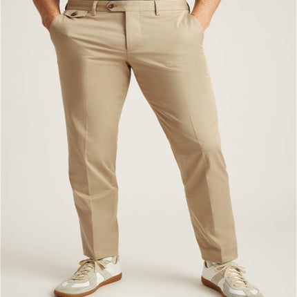 Men's Formal Wear Solid Color Buttons Casual Suit Pants