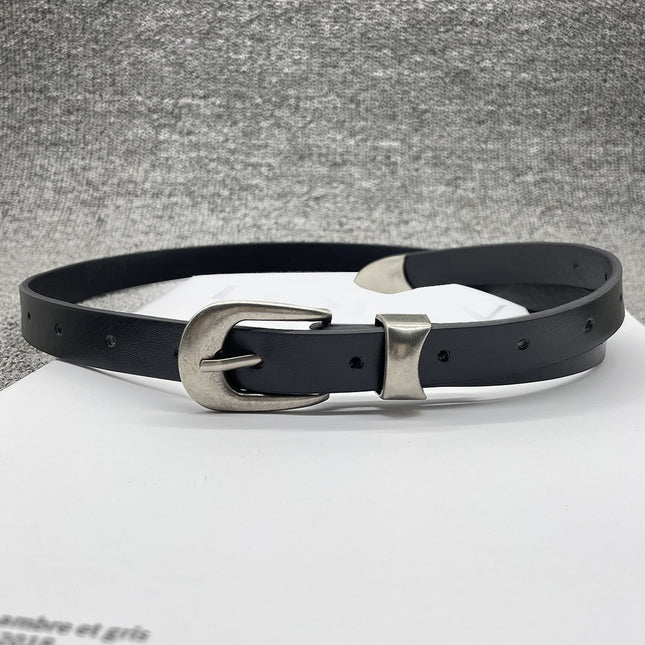 Artistic Youth Fan Silver Decorative Pin Buckle Belt Fashion Match