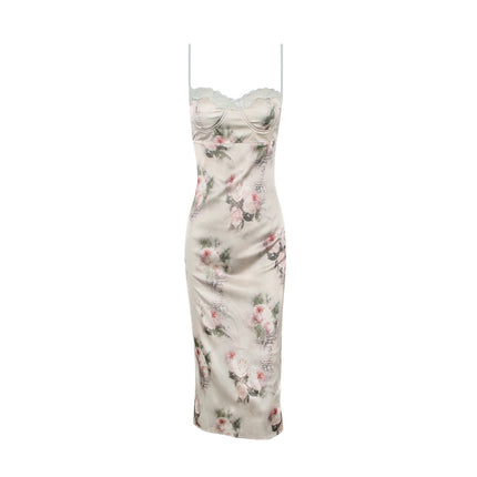 New Sexy Lace Sling Backless Sheath Dress