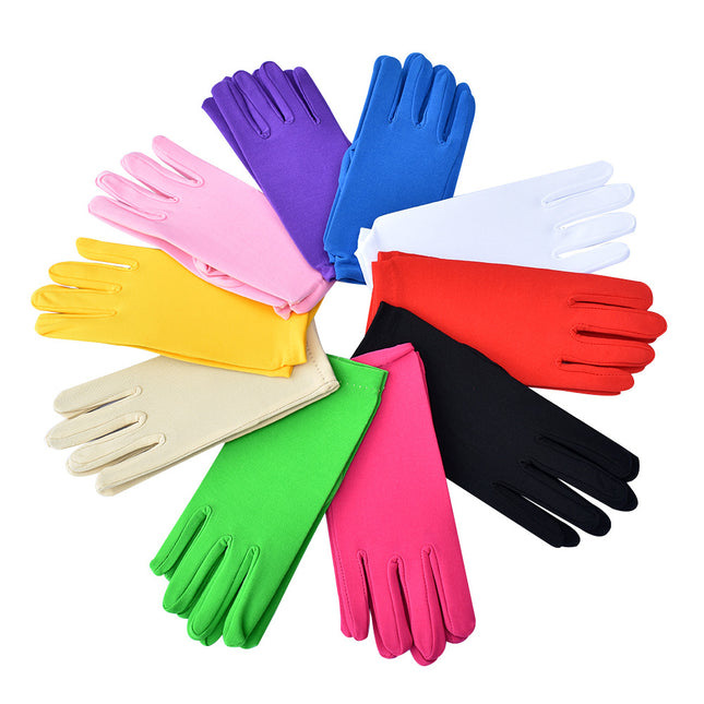 Spring And Autumn New Women's Hand Guard Milk Silk Satin Stretch Gloves