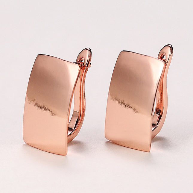 Earrings Rectangular Earrings Rose Gold Ear Clip