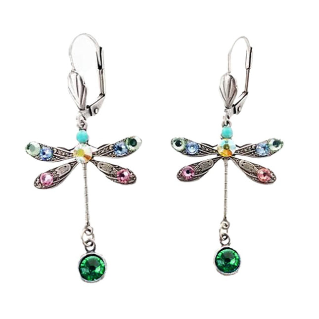 Personalized Fashion Colorful Crystal Dragonfly Earrings