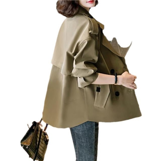 New Korean Style Suit Collar Long Sleeve Top Baggy Casual Jacket